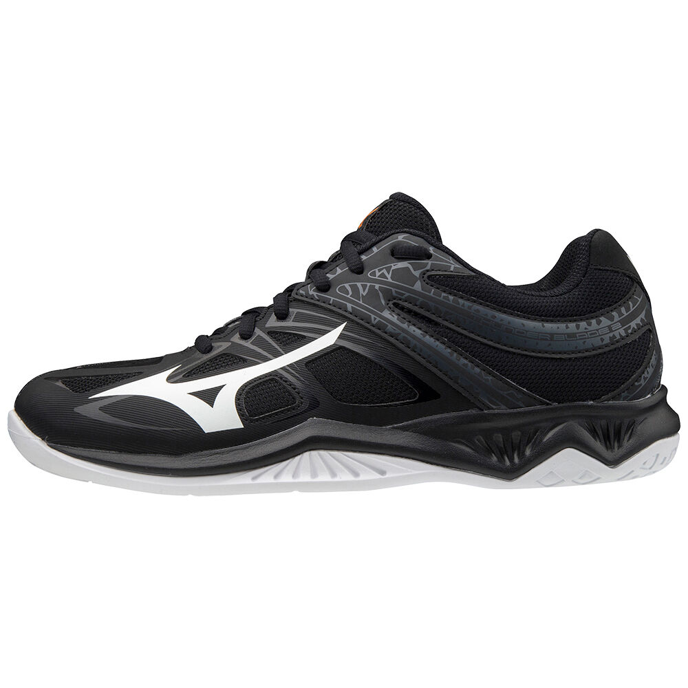 Mizuno Thunder Blade 2 Férfi Röplabda Cipő Fekete/Fehér PFK132459